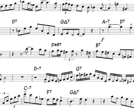 耳コピ！ジャズ・ポップスの譜面を採譜します 単音のみ／素早く・正確な耳コピを提供します／他ジャンル対応 イメージ2