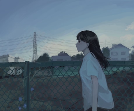 空気感の伝わる背景ありの一枚絵をお描きします 静かな雰囲気や光のきれいなイラストが得意です！ イメージ1