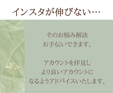 あなたのインスタ分析→改善します ︎：インスタがうまくいかず悩んでいる方向け イメージ2