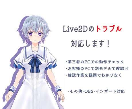 Live2Dのトラブル対応いたします Live2Dに関するトラブル・質問はこちら！ イメージ1