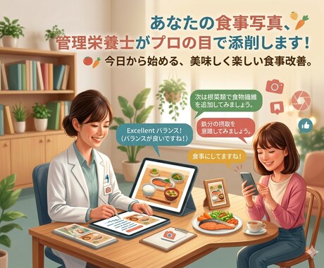 あなたの食事、添削します 食事の写真を見て、改善点をお伝えます♪ イメージ2