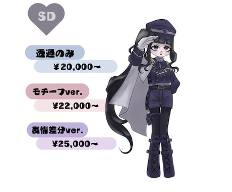 活動者様向け！立ち絵イラスト描きます パーツ分け◎｜配信アプリ対応｜商用利用込み イメージ2