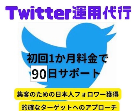 初回90日！Twitter運用代行いたします 個人法人問わず　見込み客へと人間味のあるアプローチをします。 イメージ1