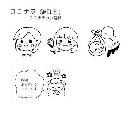 ちょっと似てる？！ゆるかわラフアイコン描きます SNSや名刺、ネームプレートなどお気軽にご相談ください。 イメージ2
