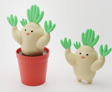 3Dプリントなどの用途の3Dモデリングをいたします かわいいキャラクターやロゴ・ネームプレートなど制作できます イメージ2