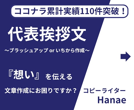 代表挨拶文をブラッシュアップor作成いたします 納期柔軟対応中！お急ぎの方もご相談ください。 イメージ1