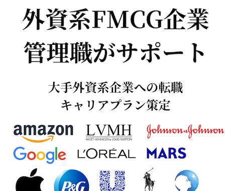 外資系企業への転職・キャリア形成プランを提案します イメージ1