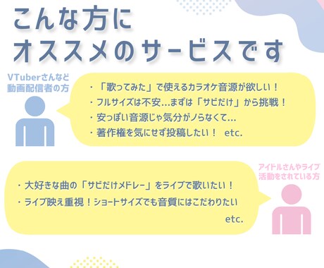 ショートサイズ専用｜サビだけ！カラオケ音源作ります 先着3名さま限定割引中 ✦✦ ワンコーラスサイズにも対応可◎ イメージ2