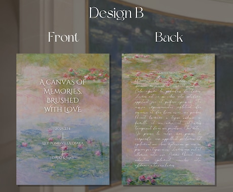 アートなプロフィールブックテンプレをお渡しします Canvaで作れる！モネの絵画を散りばめた一冊♡ イメージ2