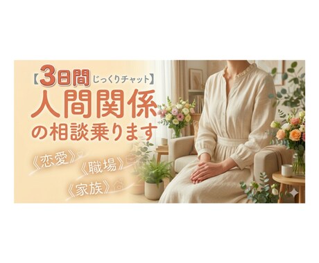 3日間じっくりチャットにてお話聞きます メンタルケア心理士に何でも聞かせてください イメージ1