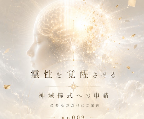 神域儀式No.009申請/あなたの霊性を確認します 先着1名のみ、魂に必要と判断した方だけをご案内します。 イメージ1
