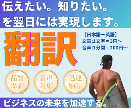 文章翻訳。動画、音声の文字起こし、英訳を承ります ！迅速かつ高品質！企業で翻訳をしている職員による2人体制翻訳 イメージ1