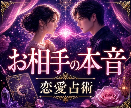 恋愛鑑定❤霊感タロット✾あの人の本音を紐解きます 彼はどう思ってるの？片想い・曖昧な関係…✾恋詠リーディング イメージ1