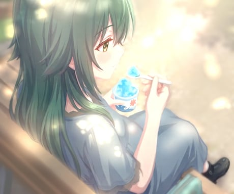 キャラクターイラスト描きます 光の表現に拘った美しいイラスト イメージ2