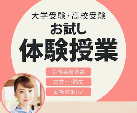 古文・小論文・総合型選抜入試対策の体験授業します イメージ1