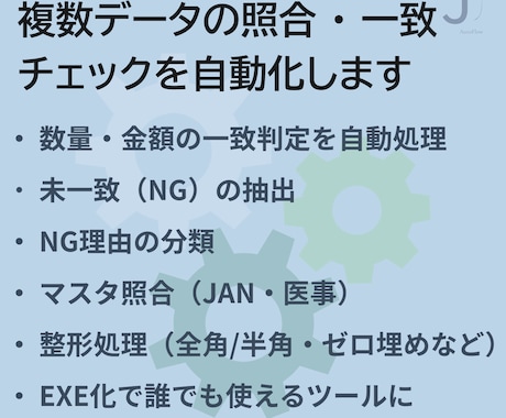 Excel作業の自動化、まずは整理・診断します 作業削減・ミス防止／ルーチン処理をワンクリックで！ イメージ2