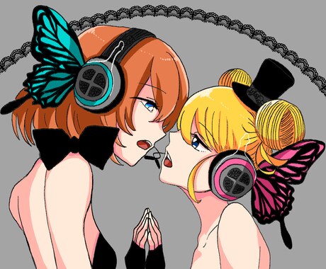 可愛い&綺麗な歌ってみたのサムネイル描きます 原曲のイラストっぽさを残しつつオリジナリティを入れていきます イメージ1