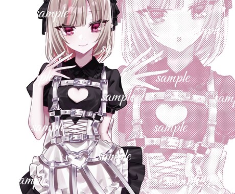 1枚絵、キラキラ可愛いなイラストを制作ます イラスト(歌ってみた/夢絵/オリキャラ等)お任せください! イメージ2