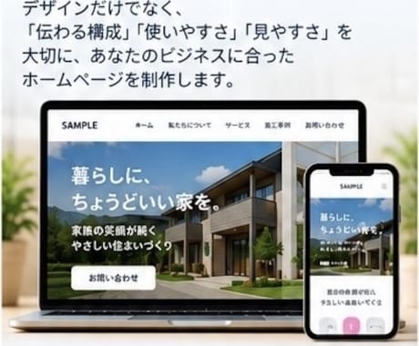 見やすいホームページを制作します 個人・小規模事業者様のHPを丁寧に制作 イメージ2