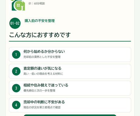 不動産売却の迷いを60分で整理します 査定・相続・住み替えの判断材料を整理します イメージ2