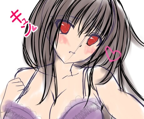 お試し価格で描きます 【女の子キャラのみ】ラフだけ描きます イメージ1