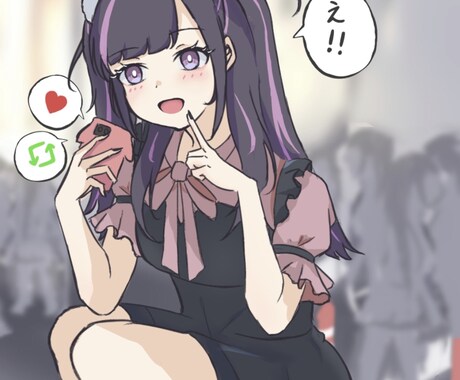 お好みのイラストお描きます ポップでかわいい女の子イラストを描きます！ イメージ2