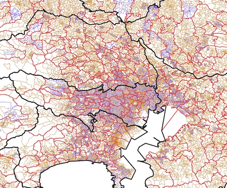 全国　県、市区郡、大字、字境界地図出来ます 全国県、市区郡、大字、字境界地図 イメージ1