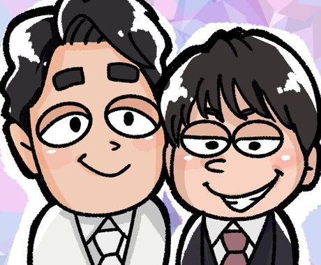 ペア似顔絵かきます ゆるかわ似顔絵です。プレゼントや記念にどうぞ！ イメージ2