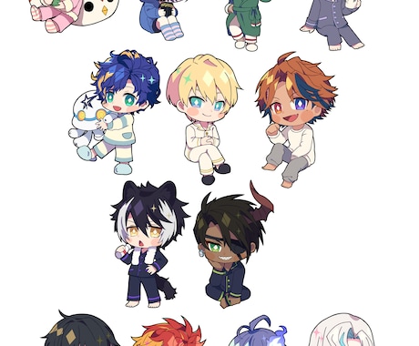 デフォルメイラストお描きします グッズや動画などに使用するあなたのキャラクターをお描きします イメージ2