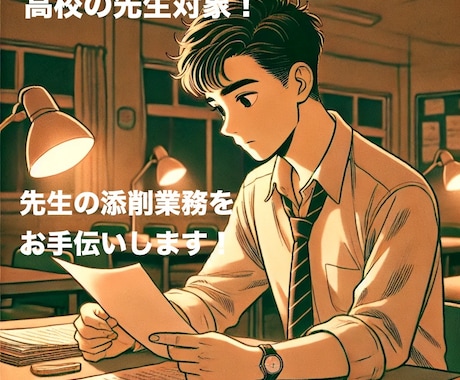 先生のお仕事の負担を減らします 進路指導&国語教員経験者が添削業務のお手伝いをします！ イメージ1