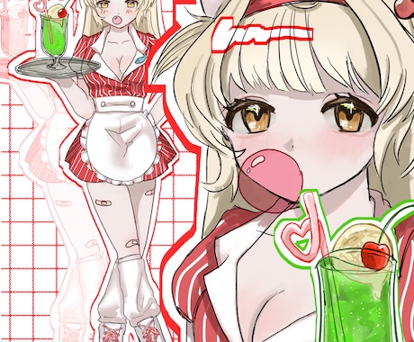 格安で短期！可愛いイラスト全力で描きます 商標使用無料！著作権フリーで安くて可愛い絵柄のイラスト イメージ1