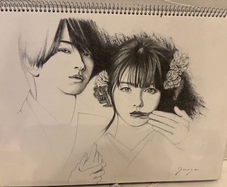 世界に１つの鉛筆デッサンをプロの画家がお作りします 費用は要相談でサイズ変換可能です。 イメージ2