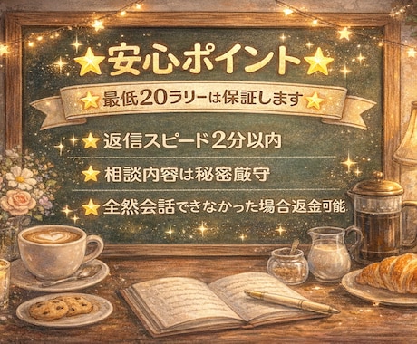 悩まないで⭐️即レス⭐️会話無制限⭐️となります ♡明日も元気に過ごせるための魔法をかけます♡ イメージ2