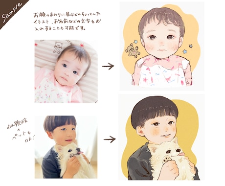 お写真をもとにあたたかい似顔絵を描きます リアル寄りのかわいらしい似顔絵。アイコンなどに。 イメージ2
