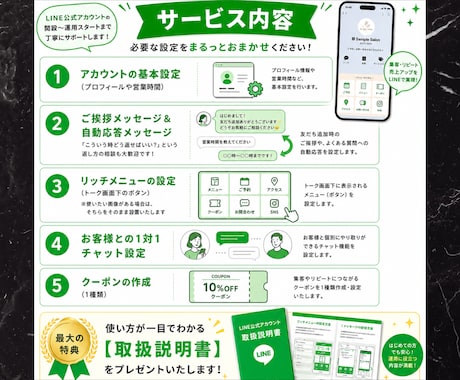 美容室・ペットサロンの公式LINE作成代行します 専門用語を使わず優しく1からサポートします！ イメージ2