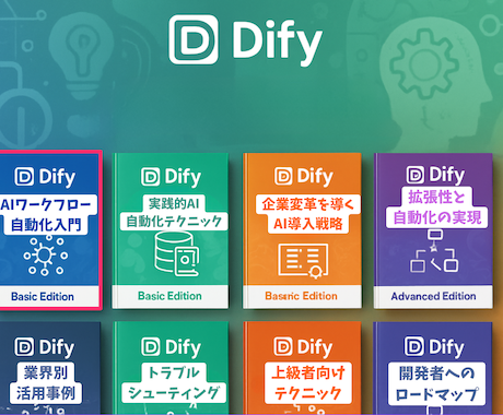 Vol.1 DIFY基礎編 -AI自動化入門ます AIを使った作業の自動化ツール「DIFY」の基本的な使い方 イメージ1