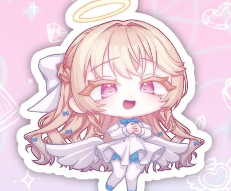 サブカルかわいい໒꒱デフォルメイラスト制作します キュートでガーリーな使いやすいデフォルメSDキャラクター！ イメージ2