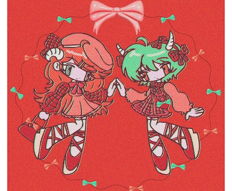 ポップ&kawaiiデフォルメイラストを制作します イメージ1