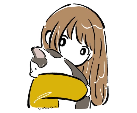 ぽってりゆるい。アイテムつきアイコン描きます 【あなた×お気に入りのモノ】で自分らしい世界観*。 イメージ2