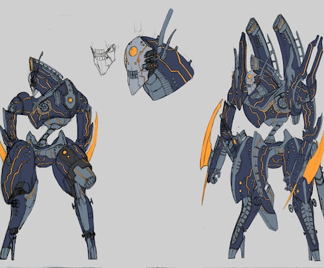 ロボットのキャラクターデザインをします メカをモデリングしたいけどデザインが描けない方にオススメ イメージ2