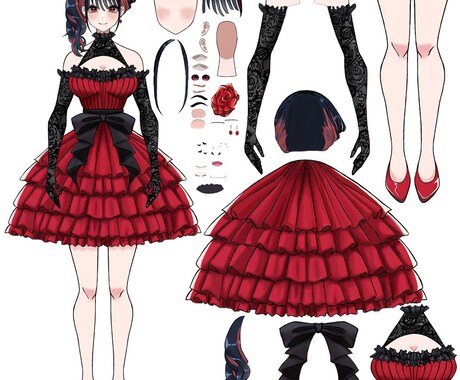 低価格でVtuberモデリング全行程制作します Live2Dモデリングのみ、レイヤー分けイラストのみもOK！ イメージ2