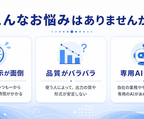 業務に合わせた専用AI(GPTs)を作成します 毎回の指示はもう不要。いつもの作業をAIにお任せ イメージ2