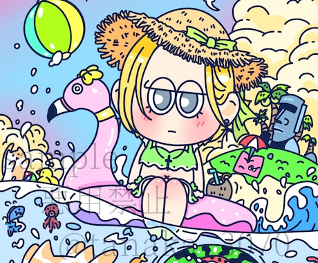 キャッチーで目を引くイラストを描きます 商用/二次◎SNSアイコン.似顔絵.ジャケットなど！！ イメージ2