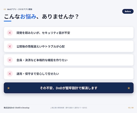 上場企業実績｜Webアプリを堅牢に開発します 脆弱性対策まで標準対応。上場企業実績の体制で安心設計 イメージ2