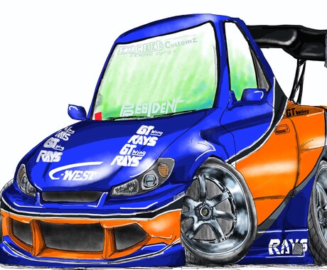 大切な愛車のイラスト描きます プレゼントにいかがでしょうか？ イメージ2