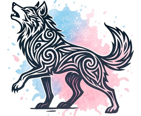 やさしい魔法の1枚心に寄りそう幻想かきます トライバルロゴ、アイコン、イラスト イメージ2