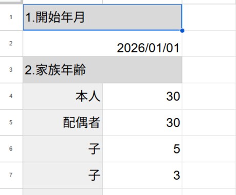 自動集計！簡単家計簿ツール渡します 月、年、ライフプラン表自動作成！家計簿スプレッドシート イメージ2