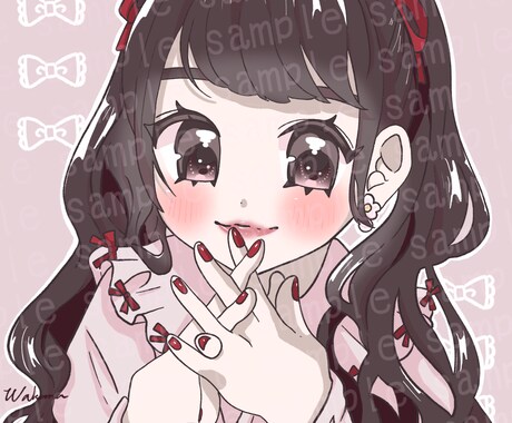 可愛い目がウルウルな女の子描きます 可愛いアイコンで見るたびに癒しを！ イメージ1