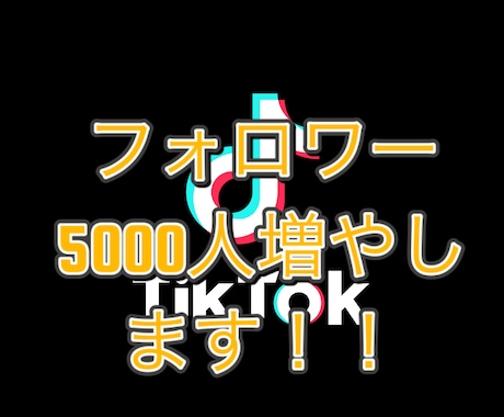 Tik Tokフォロワー5000人増やします Tlk Tokのフォロワーを5000人増やします！ イメージ1