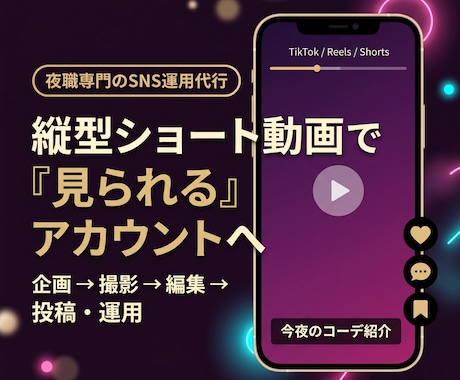こだわりの動画でSNS運用をサポートします SNSを始めたい方を徹底サポート！ イメージ1